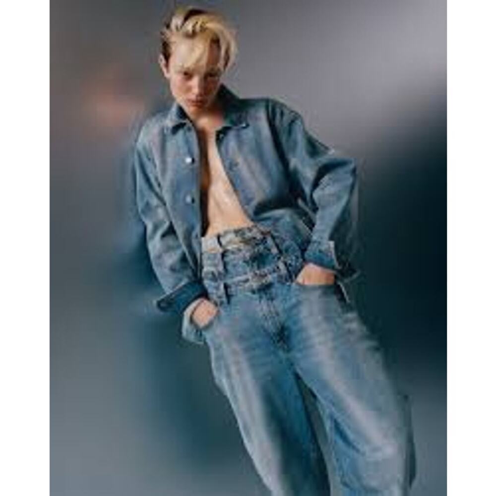 Nwt Madhappy X Guess Straight Leg Light Wash Denim Jeans Women’s Size 30
